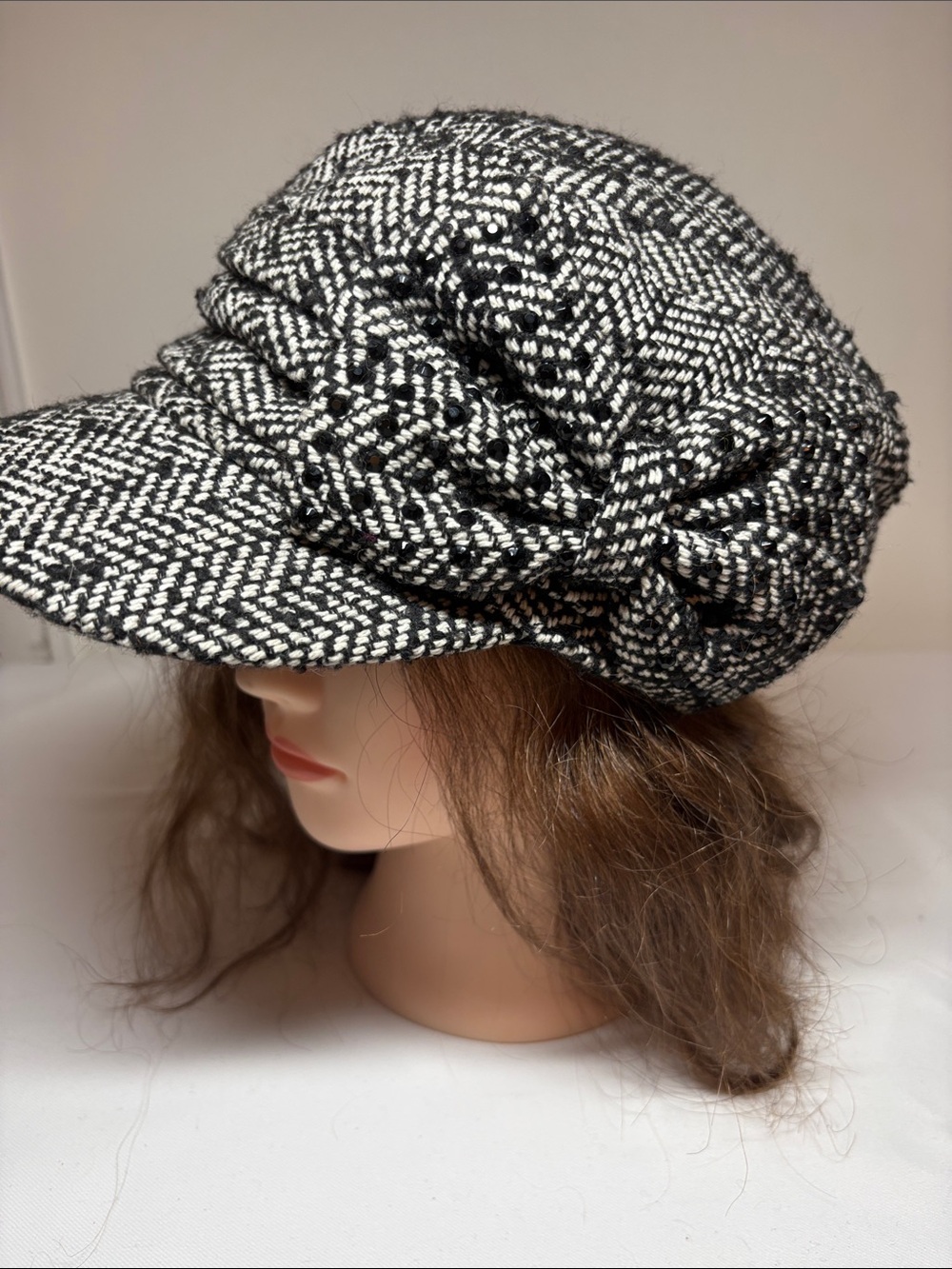 Sonoma Black Tweed Poly Blend Billed Cap One Size